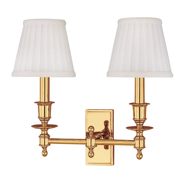 Hudson Valley Lighting Ludlow 2 Light Wall Sconce 14 In. Aged Brass 6802-AGB - main