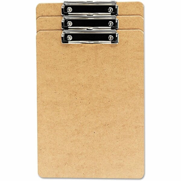 Universal Recycled Clipboard, 1/2" Capacity, Holds 8-1/2w x 14h, Brown, 3/Pack UNV05563*** - main