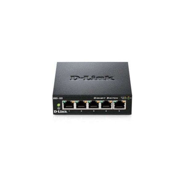 D-Link 5-PORT UNMANAGED GIGABIT METAL DESKTOP SWITCH FIVE 10/100/1000 GI DGS-105 - main