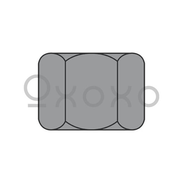 Oxoxo 7/16-14 Heavy Hex Nut Plain Steel, 800PK 398033 - main