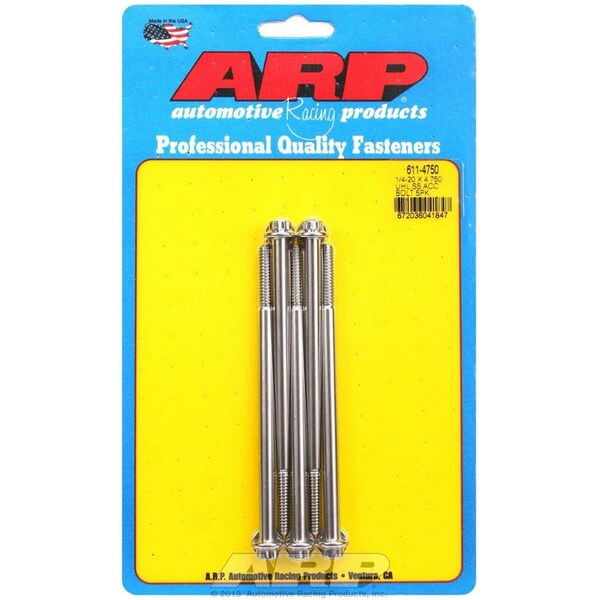 Arp 611-4750 0.25-20 x 4.75 in. 12 Point Stainless Steel Bolt Kit, 5PK ARP611-4750 - main
