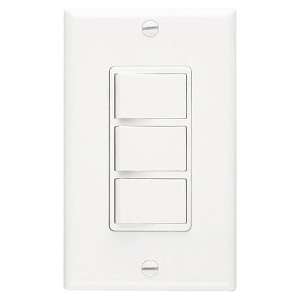 Broan-Nutone Broan 3-Function Control, 1-Pole, 20 A, 120 V, White P66W - main