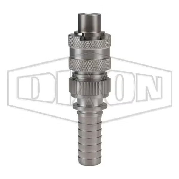 Dixon Dix-Lock N Series Interchange Safety-Lock Quick Disconnect Pneumatic Plug, 3/4 in Nominal, 303 Stai N4S6-S-LS - main