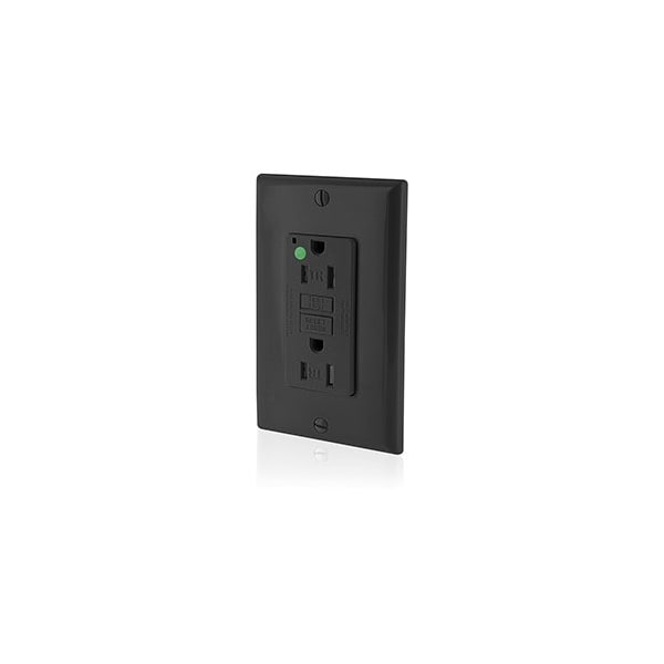 Leviton Self-Test GFCI Receptacle, Hospital Grade, 15 Amp, 125 Volt, 5-15R NEMA GFTR1-HGE - main