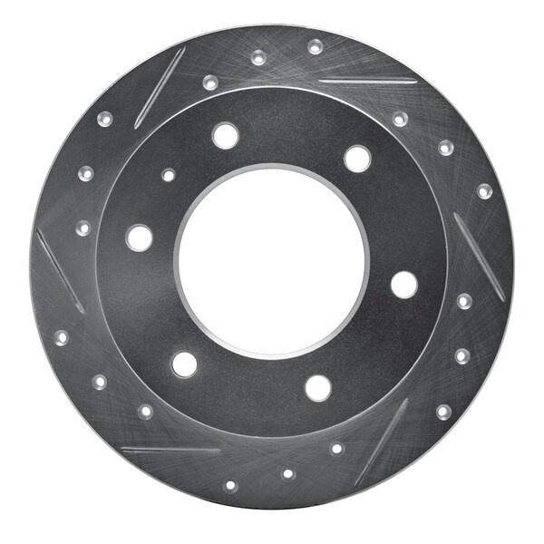 Dynamic Friction Co DFC Brake Rotor - Drilled and Slotted - Silver 631-37005L - main