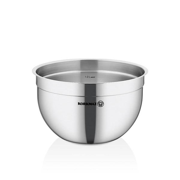 Korkmaz Gastro Proline 3.2 Quart Stainless Steel Mixing Bowl in Silver A2776 - main