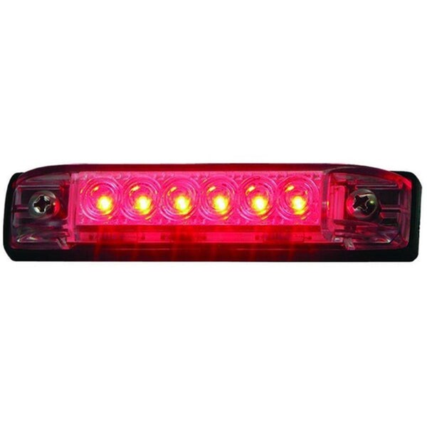 Alegria 4 in. Slim Line LED Utility Strip Light, Red with Clear Lens AL2468508 - main