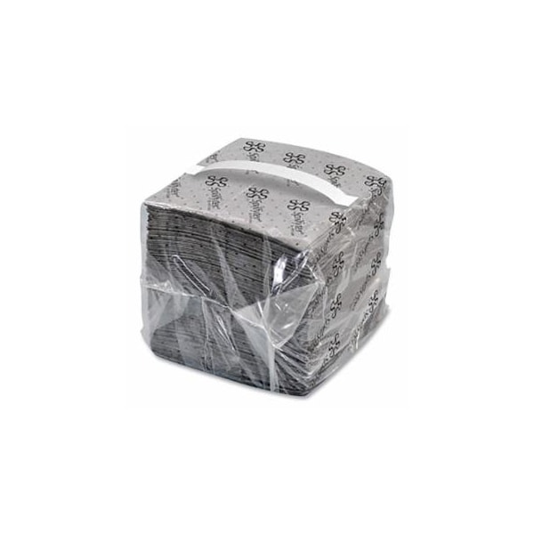 Spilfyter Sorbent Pads and Rolls, 18 in L x 16 in W, Universal, Heavy, Single-Ply, Gray, Pads, 100PK 920-SFG-72 - main