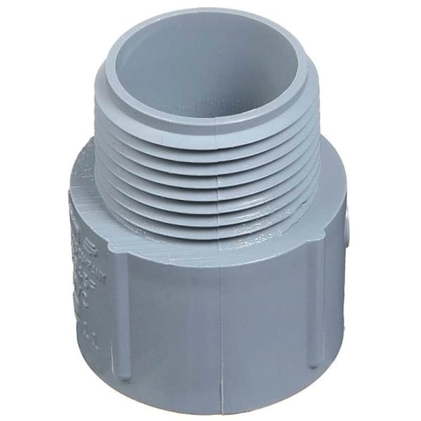 Carlon Conduit Fitting 1-1/2 in, Threaded, PVC, PVC Coated, Gray E943HR-CTN - main