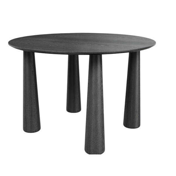 Homeroots 67" Black Solid Wood Oval Dining Table 721136 - main