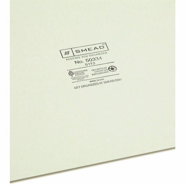 Smead Index Tabs, Green/Gray, PK100 SMD50334 - main