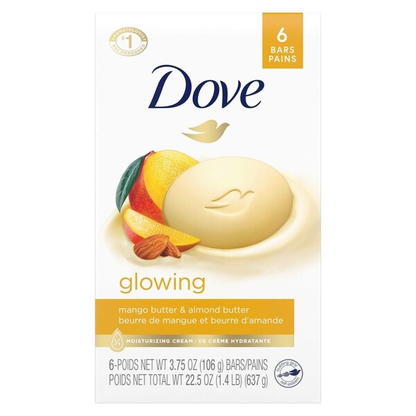 Dove Glowing Mango and Almond Butters Beauty Bar Soap, 22.5 Ounce, 12PK 64323781 - main