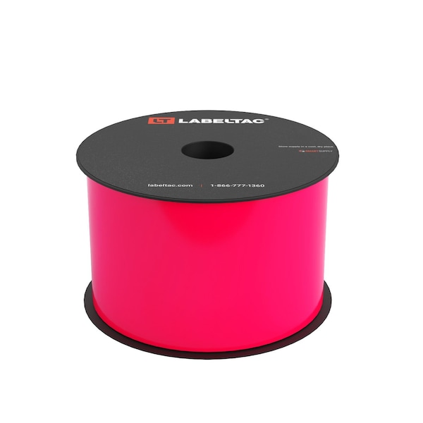 Labeltac LabelTac 4 and Pro Model High Performance 10-Year Vinyl Supply 3in x 150ft, Hi-Vis Pink LT317HP - main