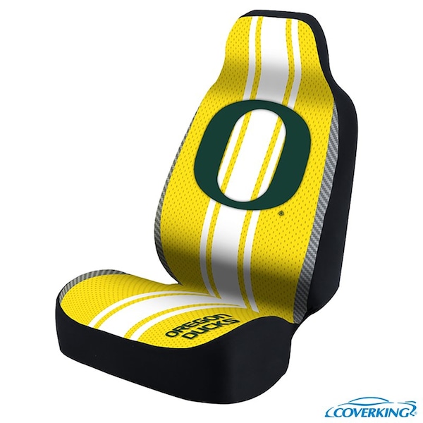 Coverking UNIVERSAL ULTISUEDE SEAT COVER DESIGNER 1PC, UNIVERSITY OF OREGON (YELLOW) SOLID, ELA073 USCSELA073 - main