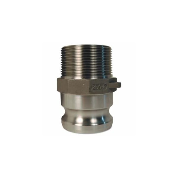 Dixon Valve Global Type F Adapters, 1 in, Male/Male, 316 Stainless Steel 238-G100-F-SS - main