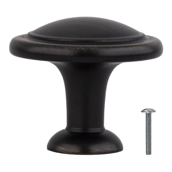 Brixwell Reflection Round Metal Cabinet Knob For Kitchen And Cabinet Hardware 1-1/4 in Dia Roman Bronze, 10PK BX5467881 - main