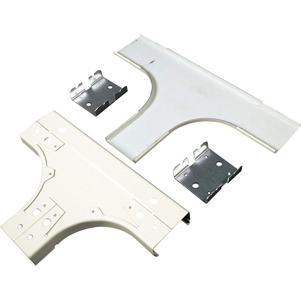 Legrand Tee Raceway, 2400 Series, 2 Channel, 3.875 in W, 0.88 in H, 3.88 in L, Ivory V2415FO - main