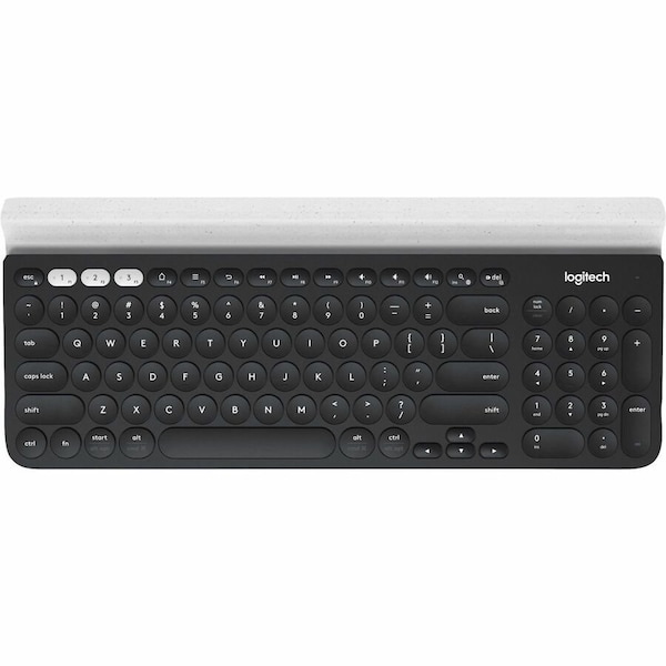 Logitech K780 Multi-Device Wireless Keyboard (Dark Grey/Plain White) - Non Speckles Verson 920008149 - main
