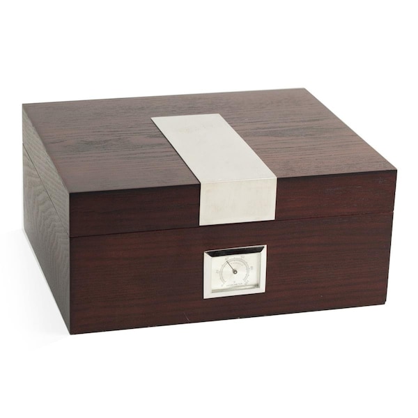 Bey Berk International Bey-Berk International Espresso Wood Cigar Humidor with Spanish Cedar Lining C412 - main