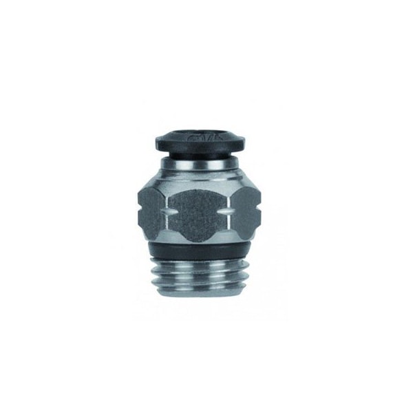 Usa Industrials Push to Connect Tube Fitting, Nickel Plated Brass w/ Plastic Release Ring, Male Straight, 4mm ZUSA-TF-PTC-NPBR-2 - main