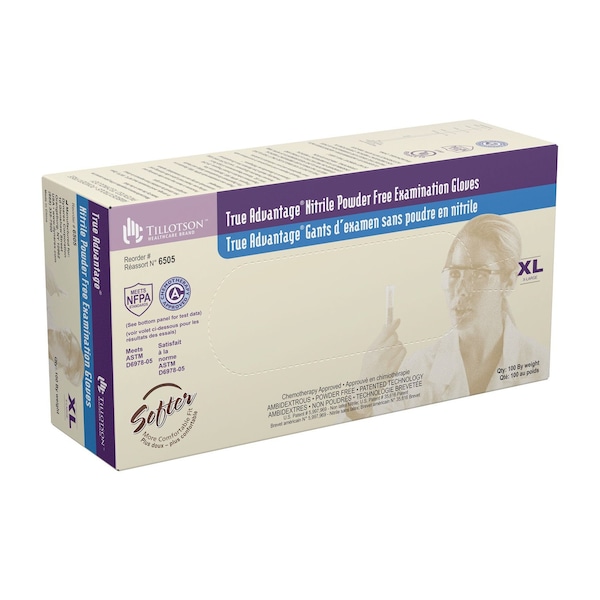 Dynarex True Advantage Nitrile Exam Gloves, X-Large, Powder-Free, 1000PK 6505 - main