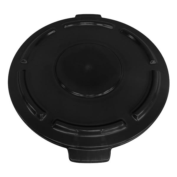 Crusader CTC Round Heavy-duty Utility Container Lid, Black, Polyethylene, 19-1/2" W/Dia CTC-L20BK - main