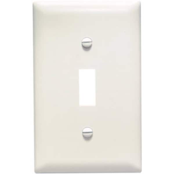 Legrand TradeMaster TP Wallplate, 4.6875 in L, 2.937 in W, 1 -Gang, Nylon, Light Almond TP1LACC100 - main