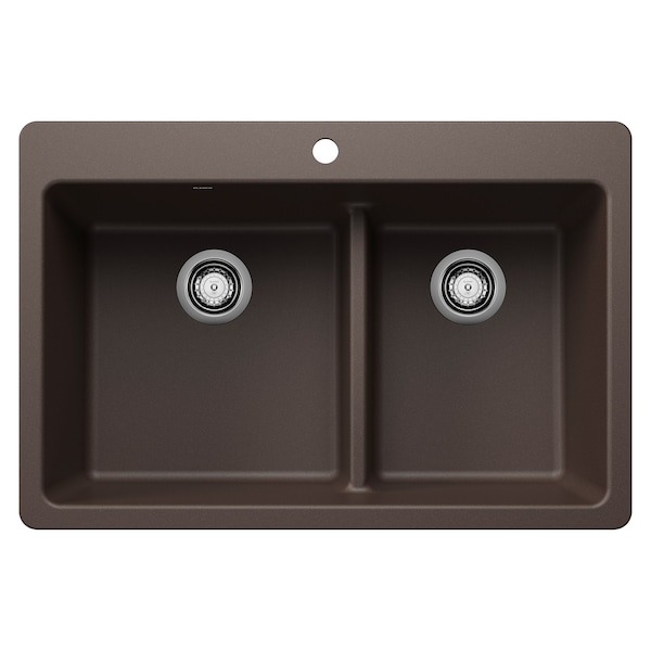 Blanco Liven 1-3/4 Low Divide Dual Mount, Caf 443215 - main