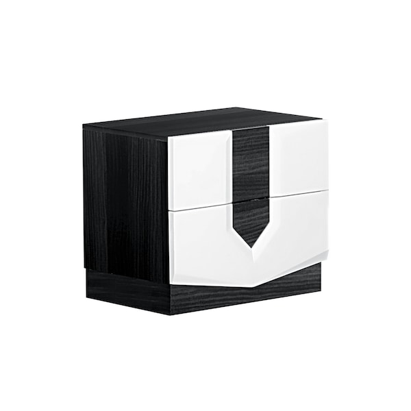 Homeroots 21" Gray Wood Two Drawer Nightstand 384011 - main