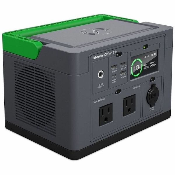 Apc SCHNEIDER OFFGRID PORTABLE POWER STATION 330, 120V, 332WH LITHIUM-ION, 2 NEMA, S PPS330 - main