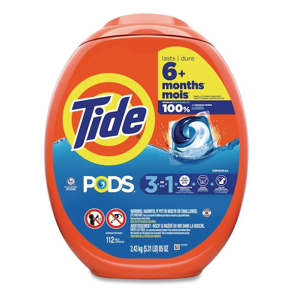 Tide Laundry Detergent, Tub, Powder/Gel, Tide Original, 4 PK 03243 - main