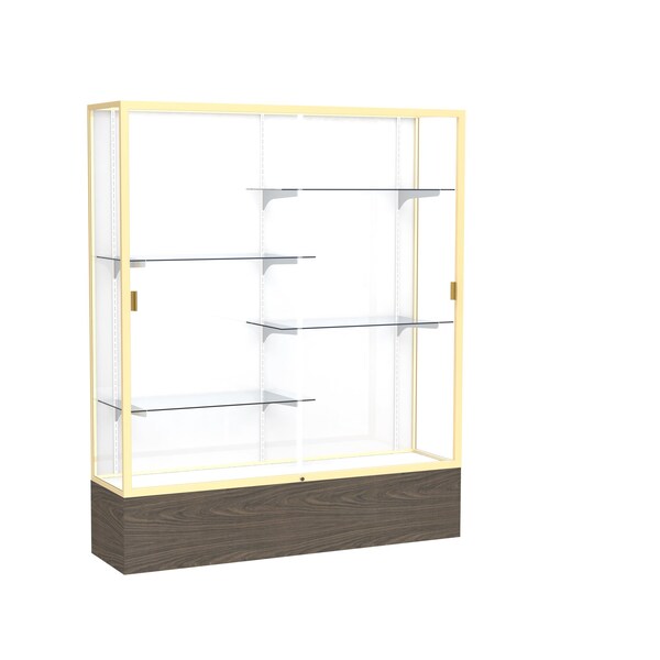 Ghent Floor Display Case 60x72x16, White, Champange 2075WB-GD-WV - main