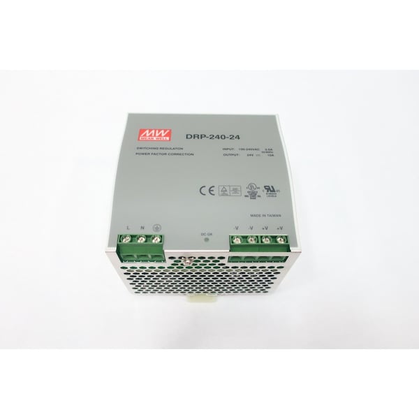 Mean Well POWER SUPPLY 24V-DC 10A AMP 100-240V-AC DRP-240-24 - main
