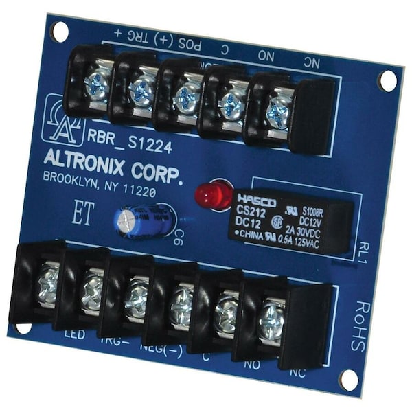 Altronix Ratchet Relay 12/24VDC 20Ma DPDT, Relay, - RBR1224 - main