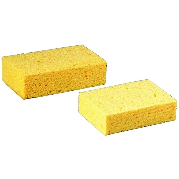 Scotch-Brite 3M Commercial Sponge, 712 in L, 438 in W, 206 mil Thick, Cellulose, Yellow 7456-T - main