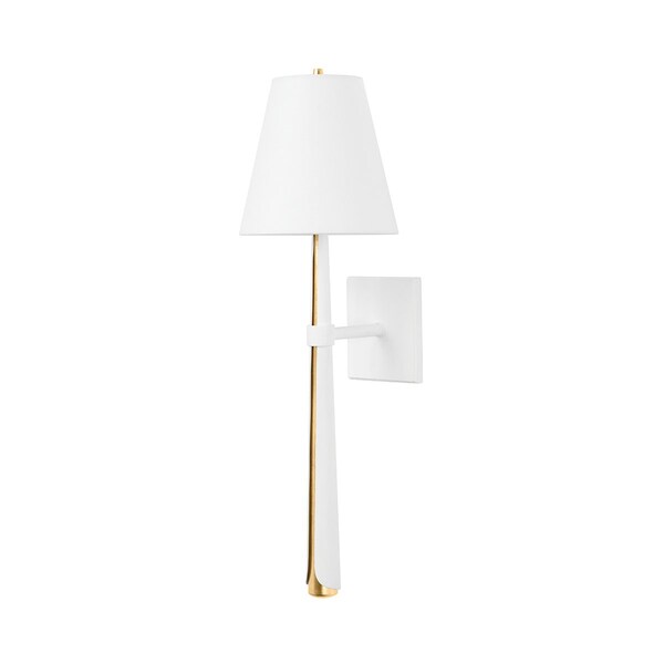 Corbett Lighting Esmeralda 1 Light Wall Sconce 8 In. Vintage Gold Leaf/Gesso White 405-01-VGL/GSW - main