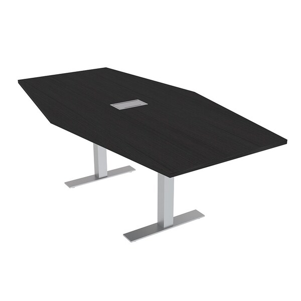 Skutchi Designs 6 Person Conference Table With Power Unit | 7' Hexagon Table | Harmony Series HAR-HEX.IR-48X84-T-U999ST19-ESIL - main