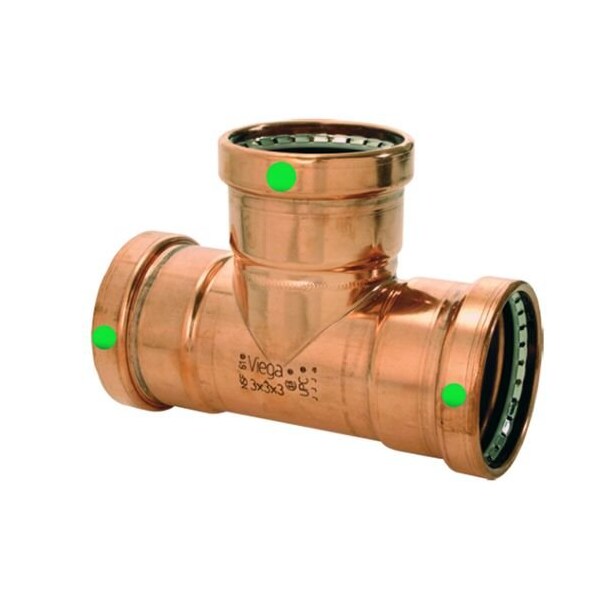 Viega 3 in x 3 in x 3/4 in ProPress XL-C Copper Tee (Lead Free) 22310 - main