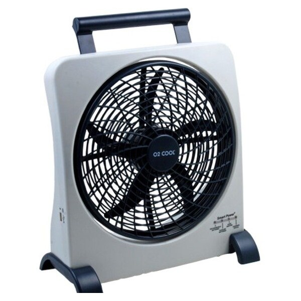 Treva/O2Cool Compact Fan, 2 Speeds, Gray, AC/DC Adapter FD10006AU - main