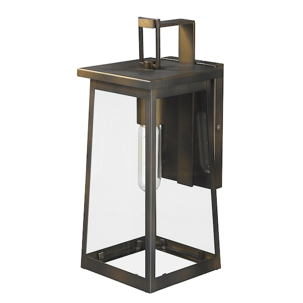 Homeroots Burnished Bronze Contempo Elongated Outdoor Wall Light 398455 - main
