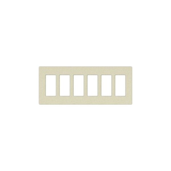 Lutron Designer Wall Plates, Number of Gangs: 6 Satin Finish, Biscuit SC-6-BI - main