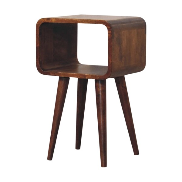 Homeroots 20" Chestnut Solid Wood Nightstand 722540 - main