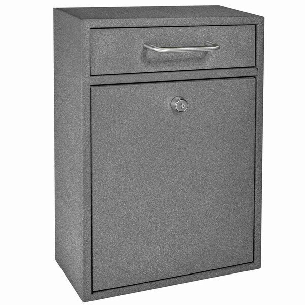 Mail Boss Olympus Locking Wall-Mount Drop Box, Granite, 16-Gauge Steel 805930 - main