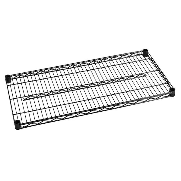 Focus Foodservice FocusFoodService 18 in. W x 42 in. L Epoxy Wire Shelf - Black FF1842BK - main