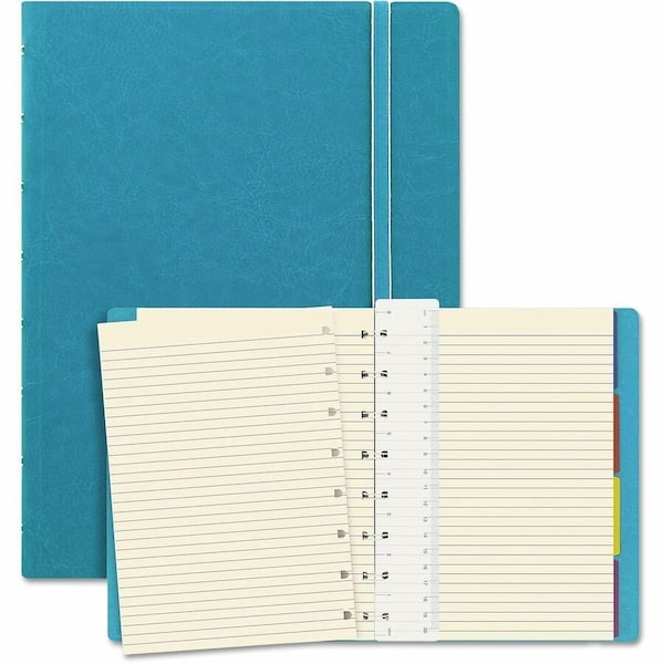Rediform Office Products B115012U 8.25 x 5.81 College Rule Notebook; Aqua Cover; 112 Sheets Per Pad B115012U - main