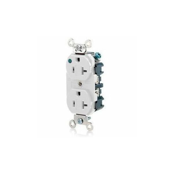 Leviton Electrical Receptacles 5-20R Power Ind Hg Recep White 8300-PLW - main