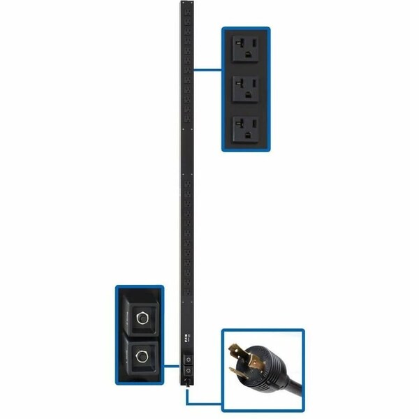 Eaton Tripp Lite Series 2.9kW 120V Single-Phase Basic PDU - 24 NEMA 5-15/20R Outlets, L5-30P Input, 10 PDUV30 - main
