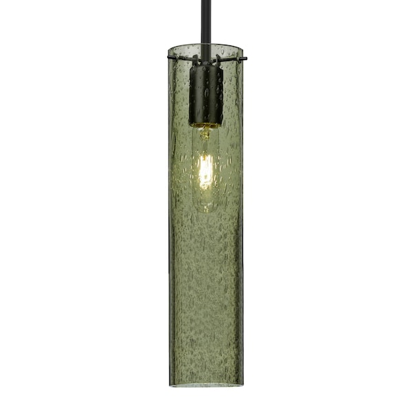 Besa Lighting Besa Juni 16 Pendant, Moss Bubble, Black Finish, 1x 60W MAX E26 Base 1TT-JUNI16MS-BK - main