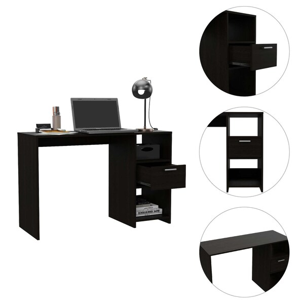 Homeroots 43" Black Computer Desk 403774 - main