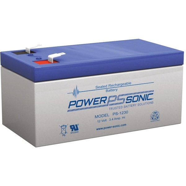Power-Sonic PS-1230F1 12V 3Ah F1 AGM Rechargeable Battery, 3PK PS-1230 F1 - main